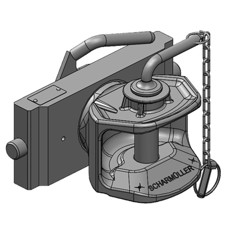 Traktorentechnik Anhängetechnik Scharmüller Zugmaul Standard mit Adapterplatte #03.2705.02-A16