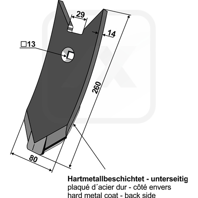 Landwirtschaft Bodenbearbeitung Grubber Schare & Leitbleche Scharspitze Lemken Karat