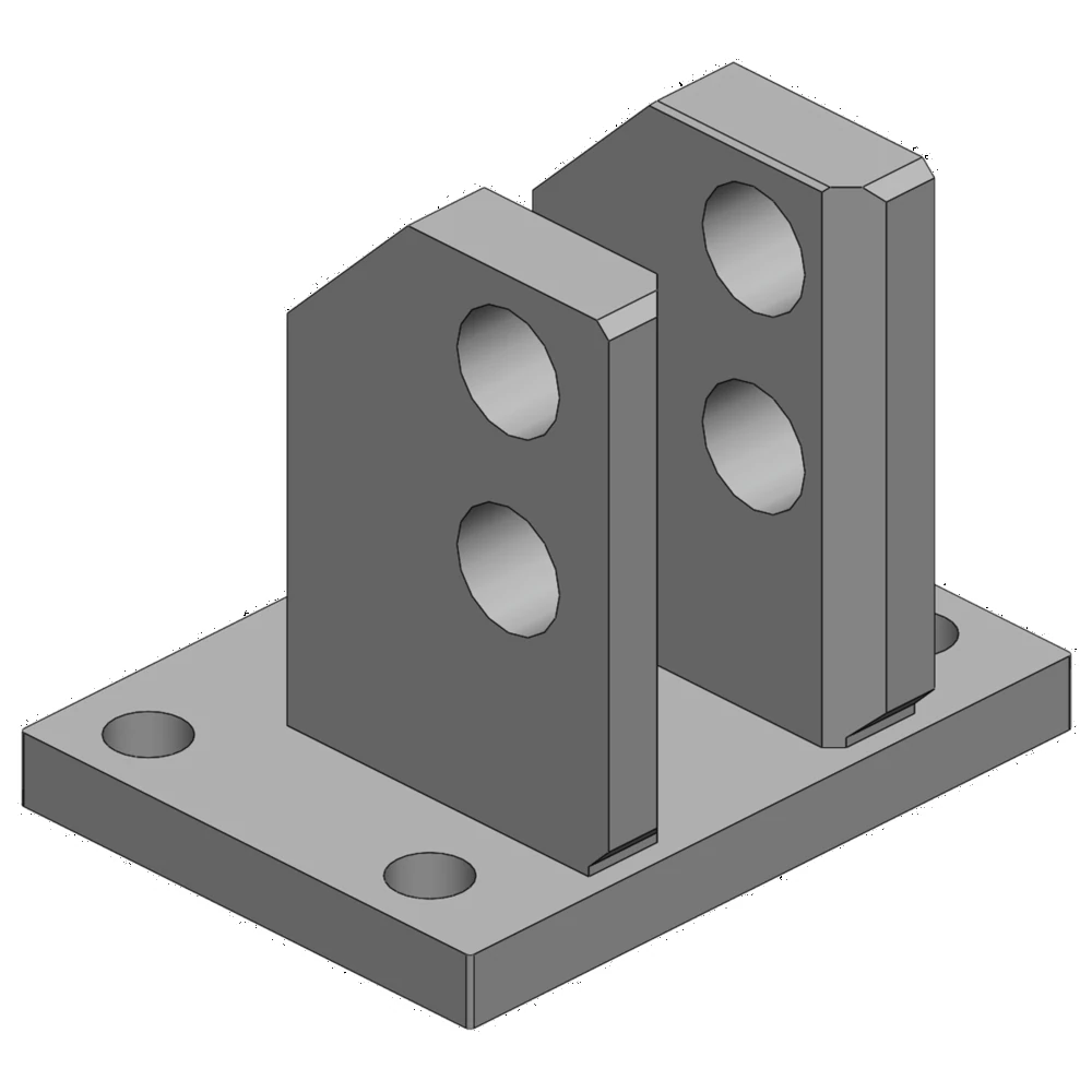 Scharmüller Niederhalterkonsole K80 120x70 M16 heavy duty Ø25mm #10.845.036.0-A02